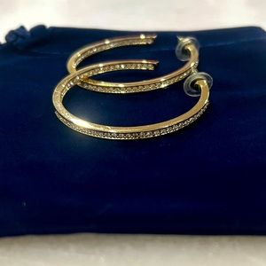 Swarovski Gold Hoop Earrings
